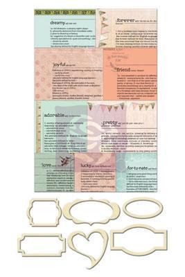 Scrapbooking  Fairy Rhymes Newsprint Mini Frames Prima Marketing