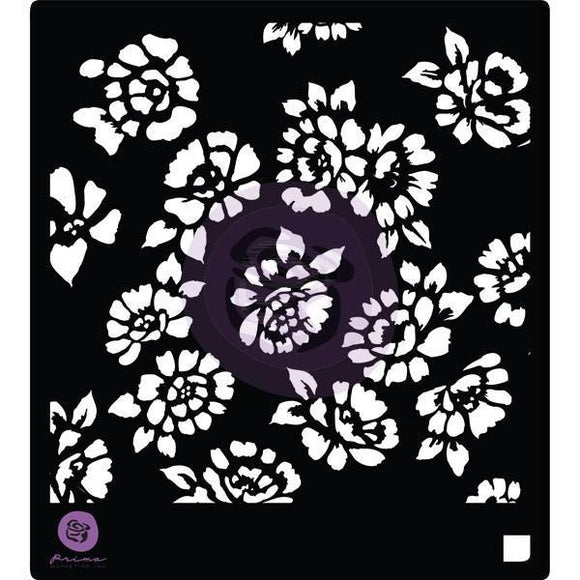 Scrapbooking  Prima 6x6 inch Stencil - Wildflowers Prima Marketing