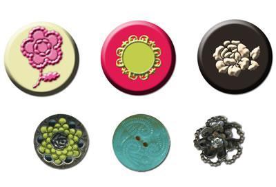 Scrapbooking  Rosarian Cabochons and Buttons Prima Marketing