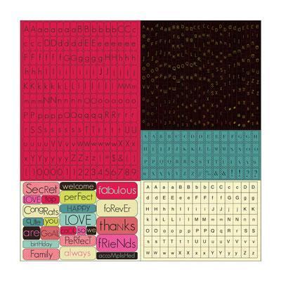 Scrapbooking  Rosarian Tiny Cardstock Alpha and Word Stickers Prima Marketing