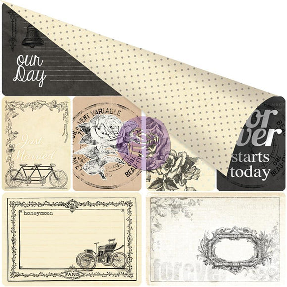 Scrapbooking  Something Blue Just Married Paper 12x12 Prima Marketing