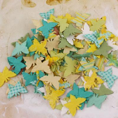 Scrapbooking  Sun Kiss Flutter Bits 96pk Prima Marketing