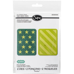 Scrapbooking  Sizzix Thinlit Dies 2pk No2 Sizzix