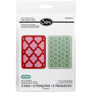 Scrapbooking  Sizzix Thinlit Dies 2pk No4 Sizzix