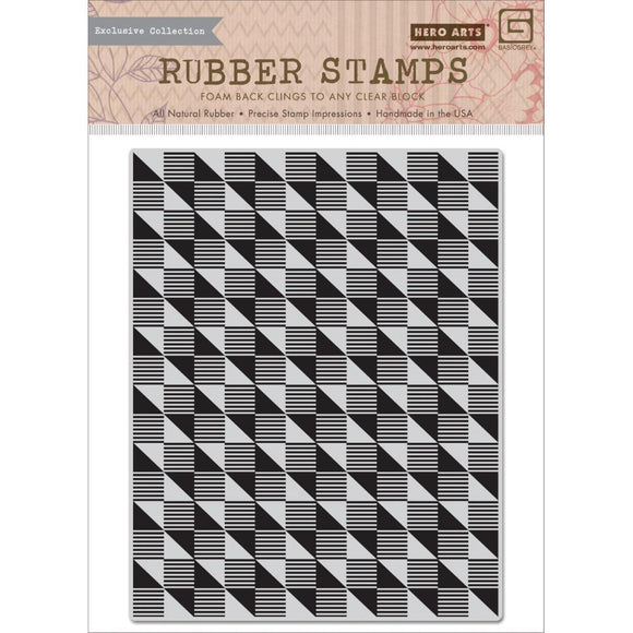 Scrapbooking  Basic Grey Highline Cling Stamps - Geometric Background Stamps