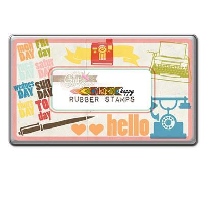 Scrapbooking  Colour Me Happy Rubber Stamps Tin Stamps