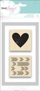Scrapbooking  Dear Lizzy Polka Dot Party Wood Stamp Set Paper Collections 12x12
