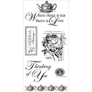 Scrapbooking  Botanical Tea  Cling Stamp Botanical Tea  2 Paper Collections 12x12