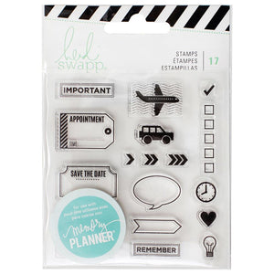 Scrapbooking  Heidi Swapp Memory Planner Clear Stamps Icons Paper Collections 12x12