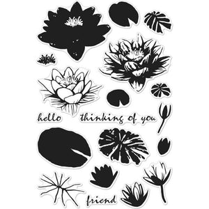 Scrapbooking  Hero Arts Clear Stamps 4"X6" Color Layering Water Lilies Paper Collections 12x12
