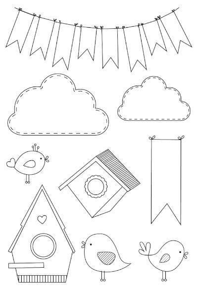 Scrapbooking  Kaisercraft Fine and Sunny CLEAR STAMPS Kaisercraft