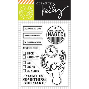Scrapbooking  Kelly Purkey Clear Stamps 3"X4" Sheet All Decked Out Paper Collections 12x12