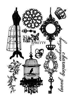 Scrapbooking  Prima Fairy Belle Cling Stamp 3.5
