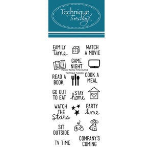 Scrapbooking  Technique Tuesday Clear Planner Family Time Stamps 2"X4" Paper Collections 12x12