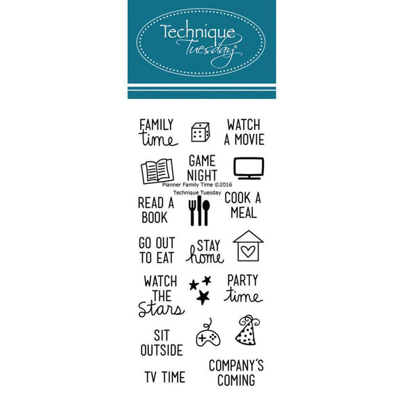Scrapbooking  Technique Tuesday Clear Planner Family Time Stamps 2