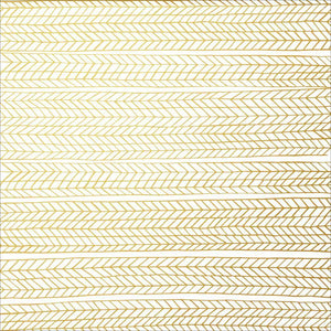 Scrapbooking  Felicity Vellum 12"X12" Gold Chevron Paper Collections 12x12
