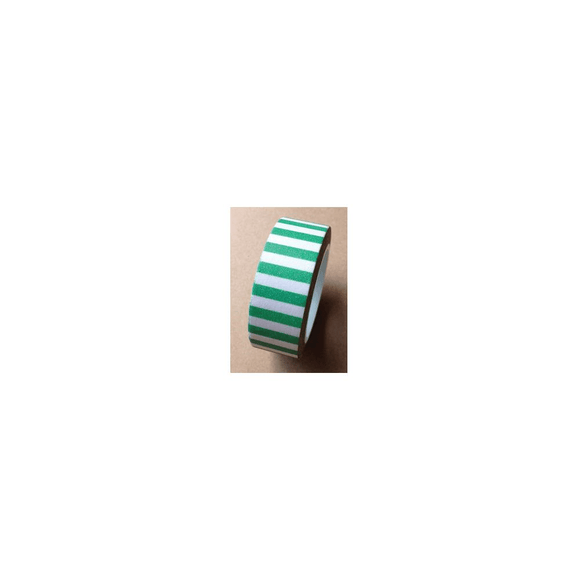 Scrapbooking  Green and White Horizontal Stripe Washi Tape WASHI Tape
