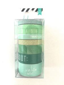 Scrapbooking  Heidi Swapp Washi Tape Pack -Mint Paper Collections 12x12