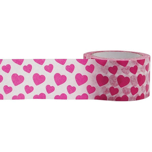 Scrapbooking  Little B Decorative Tape 25mmX10m Pink Hearts WASHI Tape