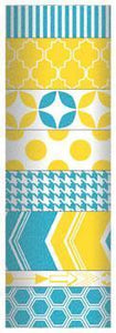 Scrapbooking  MME Decorative Tape Blue and Yellow WASHI Tape