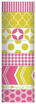 Scrapbooking  MME Decorative Tape Pink and Yellow WASHI Tape