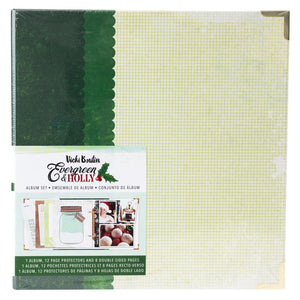 Scrapbooking  Vicki Boutin Evergreen & Holly Album Set 6"X8" 6"x8" Albums