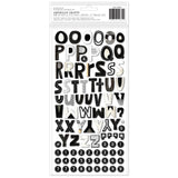 Scrapbooking  Vicki Boutin Print Shop Thickers Stickers 158/Pkg Alpha/Chipboard, W/Gold Foil Alphas