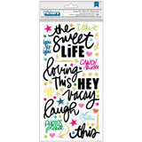 Scrapbooking  Vicki Boutin Sweet Rush Thickers Stickers 129/Pkg Loving This Phrase/Puffy Alphas
