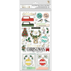 Scrapbooking  **Coming Soon**Vicki Boutin Warm Wishes Thickers Stickers 98/Pkg Merry & Bright Phrases & Icons/Chipboard chipboards
