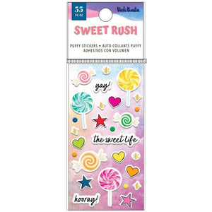 Scrapbooking  Vicki Boutin Sweet Rush Mini Puffy Stickers 55/Pkg Embellishments