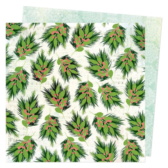 Scrapbooking  Vicki Boutin Evergreen & Holly Dble-Sided Cardstock 12