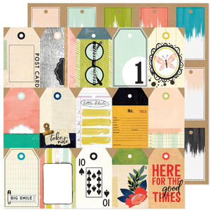 Scrapbooking  Vicki Boutin Print Shop Double-Sided Cardstock 12"X12" -Tags Paper 12"x12"