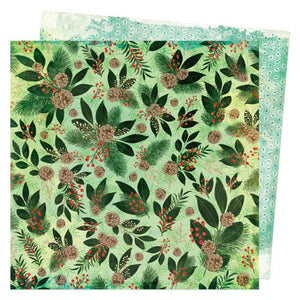 Scrapbooking  Vicki Boutin Warm Wishes Double-Sided Cardstock 12"X12" Evergreen Paper 12"x12"