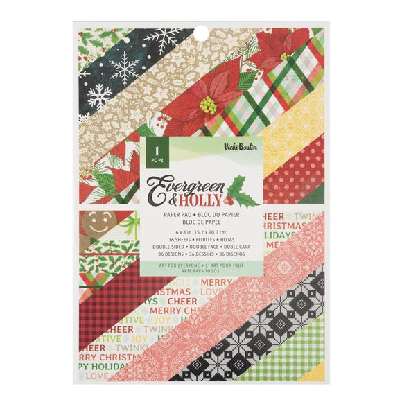 Scrapbooking  Vicki Boutin Evergreen & Holly Double-Sided Paper Pad 6