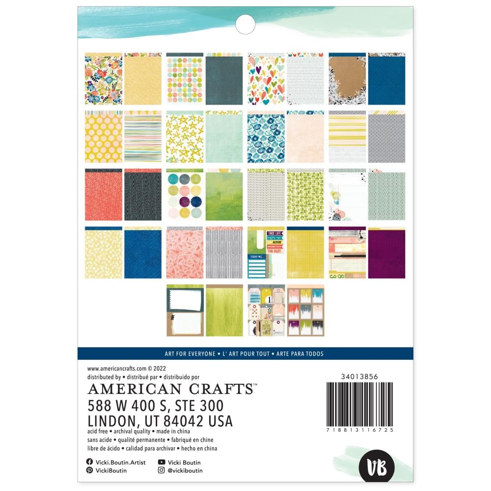 Vicki Boutin Print Shop DoubleSided Paper Pad 6"X8" 36/Pkg