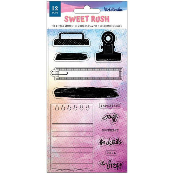 Scrapbooking  Vicki Boutin Sweet Rush Clear Stamps 12/Pkg The Details stamp