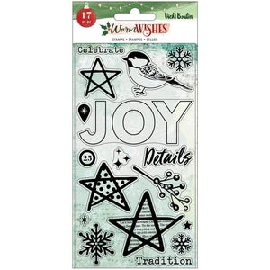 Scrapbooking  Vicki Boutin Warm Wishes Acrylic Stamps 17/Pkg stamp