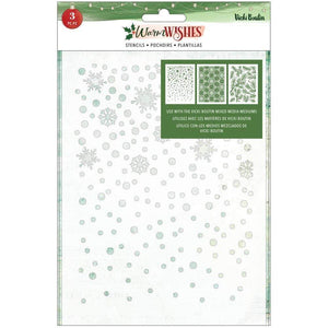 Scrapbooking  **Coming Soon**Vicki Boutin Warm Wishes Stencils 3/Pkg Stencil