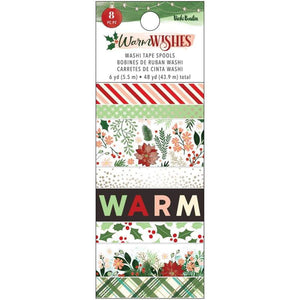 Scrapbooking  **Coming Soon**Vicki Boutin Warm Wishes Washi Tape 8/Pkg Stencil