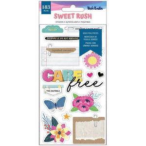 Scrapbooking  Vicki Boutin Sweet Rush Sticker Book W/Gold Foil 183/Pkg stickers