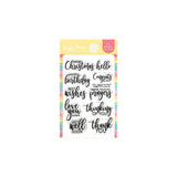 Scrapbooking  Waffle Flower Crafts Clear Stamps 4"X6" Essential Sentiments Stamps