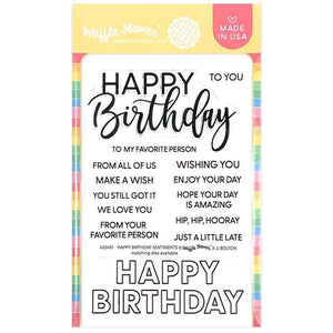 Scrapbooking  Waffle Flower Crafts Clear Stamps 4"X6" Happy Birthday Sentiments Stamps