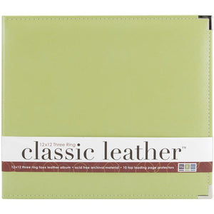 Scrapbooking  We R Classic Leather D-Ring Album 12"X12" Kiwi 12'x12" Albums