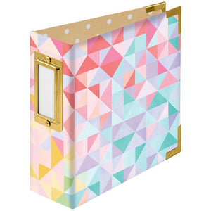 Scrapbooking  We R Paper Wrapped D-Ring Album 4"X4" Geometric By Paige Evans Albums Other Sizes