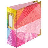 Scrapbooking  WRMK Paper Wrapped D-Ring Album 4"X4" Color Wheel By Paige Evans with extra page protectors Albums Other Sizes