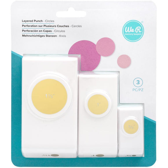 Scrapbooking  We R Memory Keepers Layering Circle Punches 3/Pkg tool