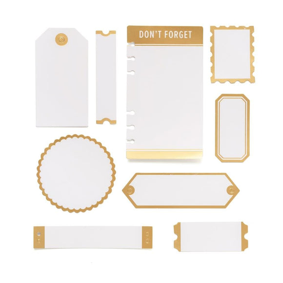 Scrapbooking  We R Memory Keepers PrintMaker Foiled Tags Gold Scrapbooking & Stamping Kits