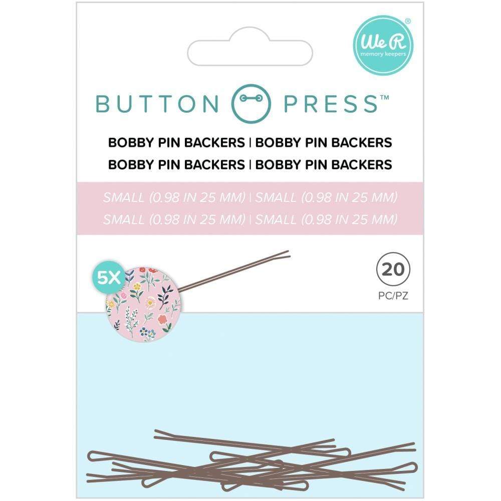 We R Memory Keepers Button Press Bobby Pin Backers Makes 5 (20pk)