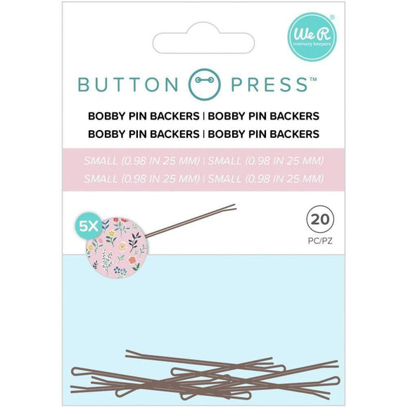 Scrapbooking  We R Memory Keepers Button Press Bobby Pin Backers Makes 5 (20pk) tool