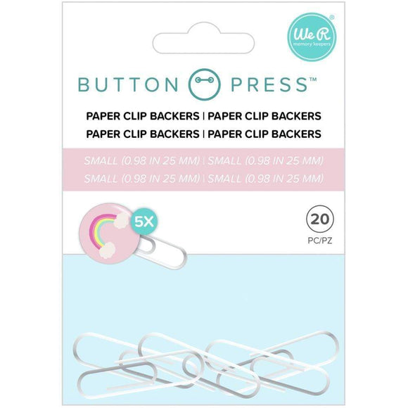 Scrapbooking  We R Memory Keepers Button Press Paper Clip Backers Makes 5 (20pk) tool